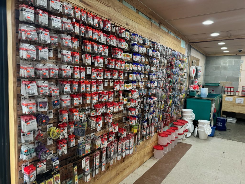 fishing tackle and supplies at Kamper's Lodge RV Park in Wilson NC