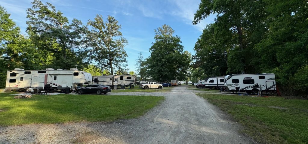 rv sites at Kampers Lodge RV Park in Wilson NC