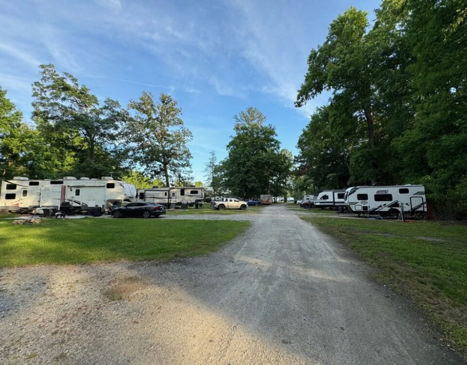 rv sites at Kampers Lodge RV Park in Wilson NC