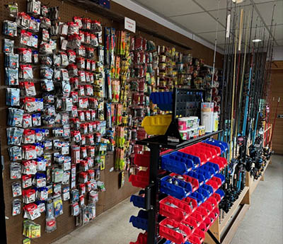 Fishing Supplies at the bait shop at Kampers Lodge RV Park in Wilson NC Fishing Supplies at the bait shop at Kampers Lodge RV Park in Wilson NC